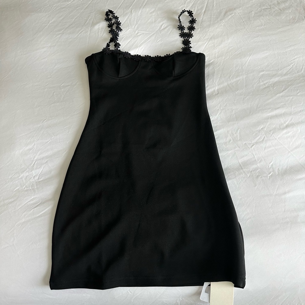 Black mini dress